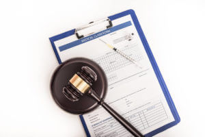 A picture of a Medical Injury Claim Form .